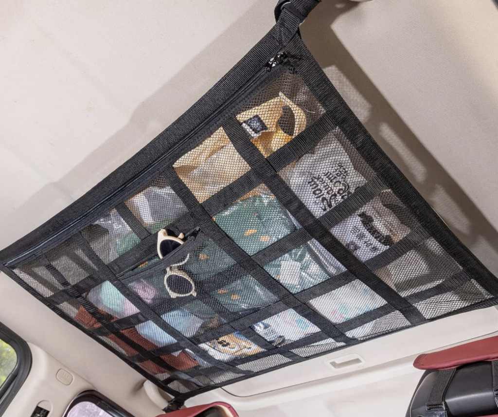 Cargo storage hanger idea for car organization for kids